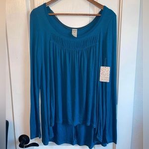 Free People We The Love Valley Tunic Top Aquatic Medium
